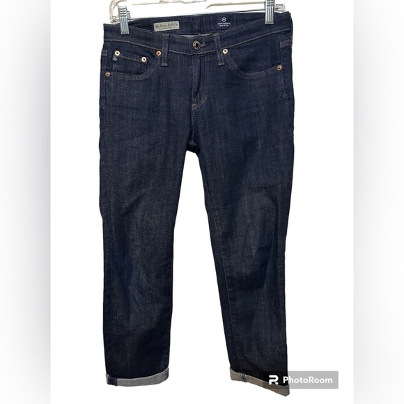 AG Adriano Goldschmied 26R‎ Stevie Roll Up Slim Straight Jean Dark Wash - Picture 1 of 4